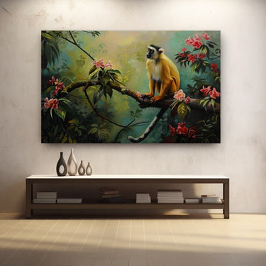 Monkey on Branch Painting